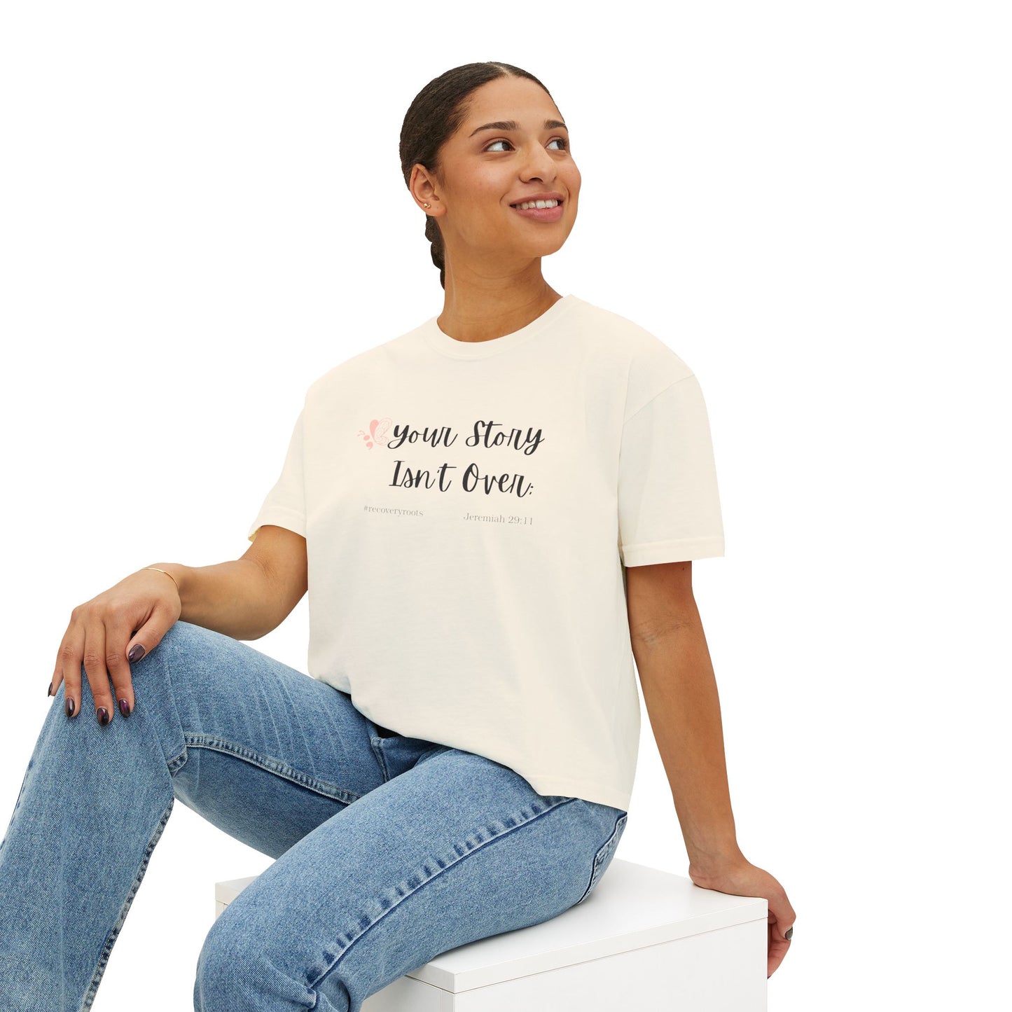 'Your Story Isn’t Over', Inspirational Women's Boxy Tshirt
