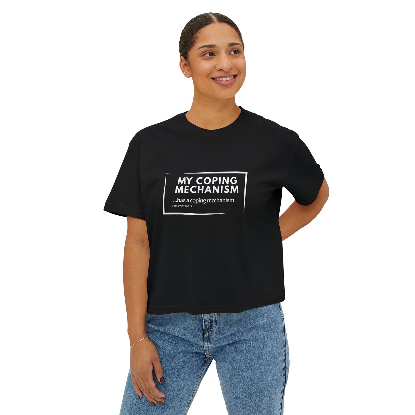 My Coping Mechanism Women’s Boxy Crop Tee
